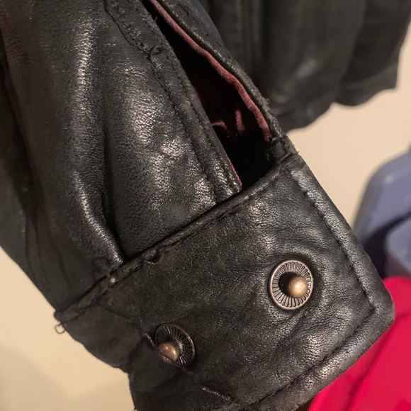 J. Park Men’s Leather Black Bomber Jacket - Picture 4 of 5